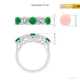 thumbnail image 5 of ANGARA Natural Half Eternity 5 Stone 1.05 ct Emerald & Diamond Wedding Band in 925 Sterling Silver for Women (Size-4.5mm) | May Birthstone, Anniversary, Jewelry Gift for Women | Natural Emerald Ring, 5 of 10