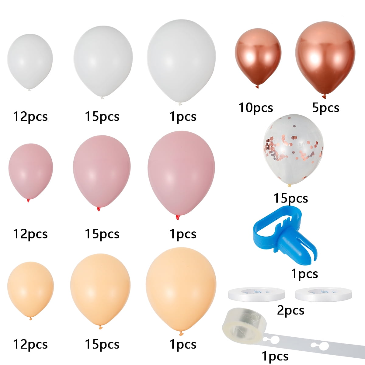 Aohao 118pcs Balloon Arch Kit Pink Gold Balloons Garland Arch Set With Knotter Balloon Chain Ribbon Latex Balloons Reusable Balloon Kit Party Supplies For Wedding Birthday Party Baby Shower Decoration Walmart Com