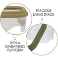 thumbnail image 3 of OUNONA Turtle Enclosure With Basking Platform Green ABS Durable Construction For Pet Owners Home Use 1Pcs, 3 of 6