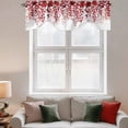 thumbnail image 2 of Red Eucalyptus Leaves Tie Up Valance Curtains for Windows, Kitchen Curtains Window Treatments, Summer Botanical Weeping Short Window Shades Valances for Bedroom Bathroom Cafe 42"x12", 2 of 8