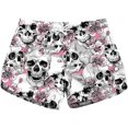 thumbnail image 2 of Pantalones cortos de playa de verano con diseño de calavera de azúcar para mujer, 2 of 4