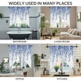 thumbnail image 3 of Eucalyptus Leaves Swag Valances for Windows 2 Pack, Kitchen Window Curtains 36 Inch Length, Navy Blue Summer Botanical Weeping Privacy Swag Curtains for Living Room/Bathroom with Rod Pocket 36"x36", 3 of 8