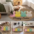 thumbnail image 5 of Round Rug 6Ft Washable Non-Slip, Easter Circle Area Rugs for Living Room Bedroom, Colorful Bunny Spring Cartoon Cute Rabbits Brown Indoor Floor Mats Carpet Runner for Home Decor Aesthetic, 5 of 8