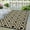 Brown, variant on Hasoo Outdoor Rug Portable Premium Plastic Geometric Floral Pattern for Large Patio Deck Sunroom RV Camping Gray 9 x 12 ft