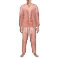 thumbnail image 3 of Susaid Pig'S Tail Print Men's Long Sleeve Pajama Set, Two-Piece Button-Down Loungewear PJs Set, Comfortable Sleepwear for Relaxation-Medium, 3 of 7