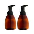 thumbnail image 2 of Amber PET BPA Free Plastic Refillable Travel Foamer Pump Bottle 250 ml / 8.3 oz, 2 of 4