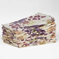 thumbnail image 2 of Vargottam Designer Cotton Canvas Napkins - Set of 12, 20-Inch, Beige Bird Pattern, Durable & Absorbent Cloth Napkins for Dining, Parties, and Home Decor - Machine Washable, 2 of 7