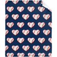 thumbnail image 2 of Baseball Blanket, Baseball Gift for Boys Men Girl Baseball Heart Throw Blanket Sport Ball Game 40"x50" for Kid Warm Cozy Soft Plush Lightweight Bedding Sofa and Living Room, 2 of 6
