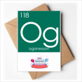 thumbnail image 1 of Chestry Elements Period Table Rare Gas Oganesson Og Happy Birthday Greeting Cards Envelopes Blank, 1 of 3