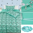 thumbnail image 4 of PiccoCasa 5 Piece Kids Duvet Cover Bedding Set Cartoon Pattern Queen Green, 4 of 6