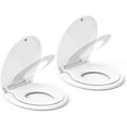 thumbnail image 1 of Bingirl 17-Inch Quick Match White PP Toilet Seat Round 2-Pack: Child & Adult Combo, Soft-Close, Quick Install, 1 of 6