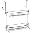 thumbnail image 6 of mDesign Metal Bathroom Over Door Hanging Shower Caddy, X-Wide - Matte Black, 6 of 6