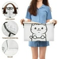 thumbnail image 5 of Yayeee Foldable Storage Basket for Shelves with Handles Set of 2 Waterproof Cloth Bins, Cute Chubby Cat, 5 of 7