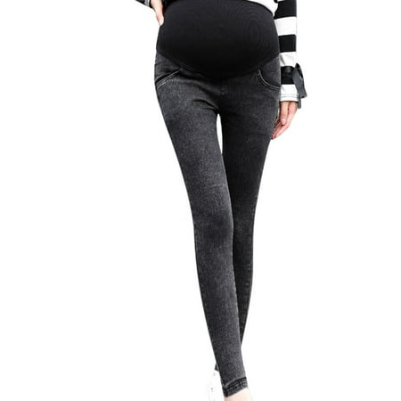 

Tangnade Skinny Pregnancy Pants Over Jeans Maternity The Trousers Elastic Maternity pants Maternity pants