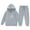 Grey, variant on Girls Christmas Outfit Set - Lined Hoodie and Jogger Pants, Warm Winter Tracksuit for Kids, Cozy Holiday Printed Sweatshirt and Pants Set