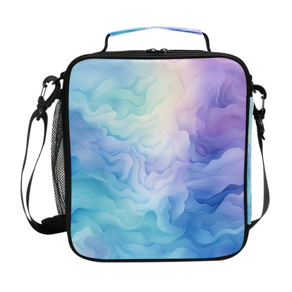 ALAZA Tie-dye Purple Lunch Box Insulated Lunch Bag Reusable Thermal Cooler Tote School Picnic