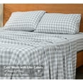 thumbnail image 6 of RUVANTI Flannel Sheets Full Size - GOTS Certified 100% Organic Cotton, 4 Piece Warm, Soft & Breathable Set, Deep Pocket Snug Fit, Double Brushed Cozy All Season Bedding, Open Gingham, 6 of 9