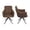 Dark Brown, variant on Hommoo 360° Swivel Accent Chair Set of 2, Modern Linen Upholstered Armchair with Metal Base, for Home & Office, Dark Brown
