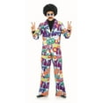 thumbnail image 2 of Fun Shack Mens 70s Hippie Peace Suit Costume Necklace Adult Groovy Man Halloween Multi-color L, 2 of 5