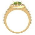 thumbnail image 4 of Clara Pucci 14K Yellow Gold 2.03ct Peridot Halo Ring for Women, 4 of 8