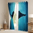 thumbnail image 3 of Feelyou Dream Spotted Stingray Curtains Pack of 2 (42x84 Each) for Men Boys, Sea Marine Animal Curtains Blackout, Teal Blue, 3 of 6