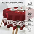 thumbnail image 6 of Valentine Heart Pattern Tablecloth 60 Inch Round Valentine''s Day Red Rose Tablecloths Washable Tablecloth for Party Holiday Kitchen Dining Room Indoor Outdoor Decoration, 6 of 6