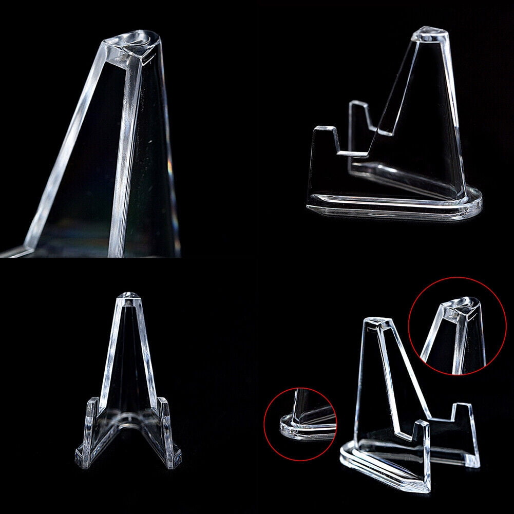 US 20-40 Pack STANDS EASEL for Coin Small Knives Challenge Holders CLEAR ACRYLIC