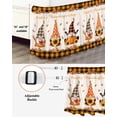 thumbnail image 3 of Fall Gnome Pumpkin Bed Skirt King Size 16 Inch Drop, Thanksgiving Sunflower Orange Plaid Wrap Around Dust Ruffle Bedskirts, Wrinkle & Fade Resistant Easy Fit Bedskirt with Adjustable Elastic, 3 of 8