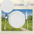thumbnail image 3 of Ambesonne Nature Place Mats Set of 4, Wild Flowers in Alps, Standard Size, Yellow Green, 3 of 6