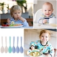 thumbnail image 4 of FOMIYES 6pcs Wheat Straw Child Spoons Anti-scald Plastic Soup Spoon Tableware for Home Restaurant (Random Color), 4 of 4