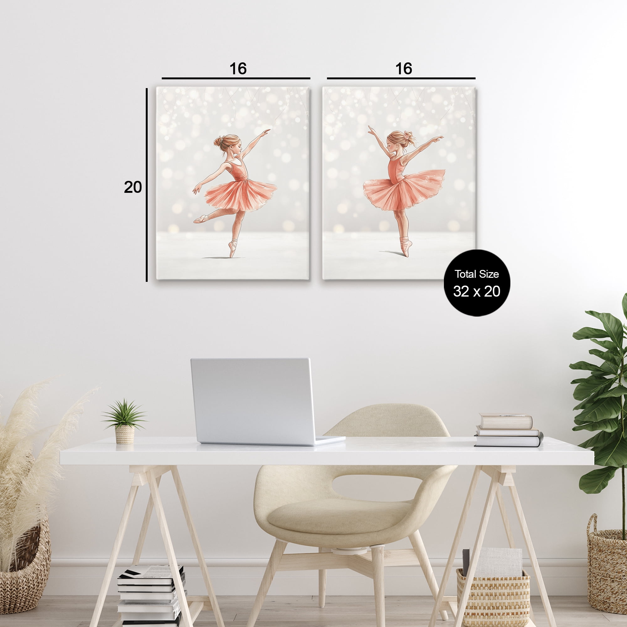 Stupell Industries Dancers In The Light 2 Piece Canvas Wall Art Set, design by Christine Simpson Art