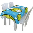 thumbnail image 5 of Coolnut 60"x108" Tablecloth Tennis Ball On Blue Modern Table Cover for Home Decoration Spill Proof Cloth Washable for Dinner Picnic, 5 of 6