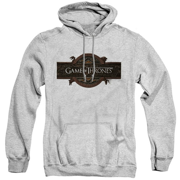 Game of Thrones Title Sequence Logo Unisex Adult Pull-Over Hoodie,Athletic Heather, Small