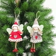 thumbnail image 4 of Fiudx 4 Adornos Navideños, Decoración de Papá Noel y Muñeco de Nieve, Accesorios para Fiestas, Colgantes para Árbol o Puerta, Alegría Navideña para El Hogar, 9 X 6 X 17 Cm, Tela., 4 of 7