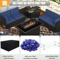 thumbnail image 2 of 9 Piece Patio Furniture Set with 44" Propane Gas Fire Pit Table, Outdoor Sectional Conversation Set Wicker Rattan Sofa Set with Storage Side Table & Coffee Table, 2 of 7