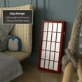 thumbnail image 5 of Red Lantern 2 ft. Short Desktop Window Pane Shoji Screen - Rosewood - 4 Panels, 5 of 7
