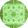 thumbnail image 1 of Ahgly Company Indoor Round Abstract Green Modern Area Rugs, 6' Round, 1 of 4