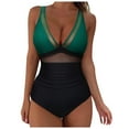 thumbnail image 4 of QHFBli Women Sexy Mesh Tummy Control Swimsuit Push Up High Waisted Bathing Suit, 4 of 9