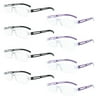 8 Pack Reading Glasses, Blue Light Blocking Computer Reading Glasses for Women and Men, Anti Glare Lightweight Readers (4 Black+4 Purple,+3.00)