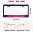 thumbnail image 3 of GZHJMY Purple Mandala Galaxy License Plate Frames for Women Men 2 Pcs Personalized Car License Plate Holder with Screw Caps, Elliptical Hole Decorative, 3 of 7