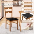 thumbnail image 5 of Giantex Wooden Dining Chairs Set of 2, Armless Kitchen Chairs w/Hollowed Backrest & Upholstered PU Seat, Walnut, 5 of 9
