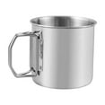 thumbnail image 3 of Taza de Camping, taza de Metal para acampar, mango plegable, tazas ligeras para exteriores, taza portátil para turismo, viajes, cocina, mochilero, Cam 260ml, 3 of 8