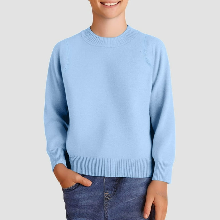 Kids Knit Sweater Boys Sweater Kids and Boys Cotton Crewneck