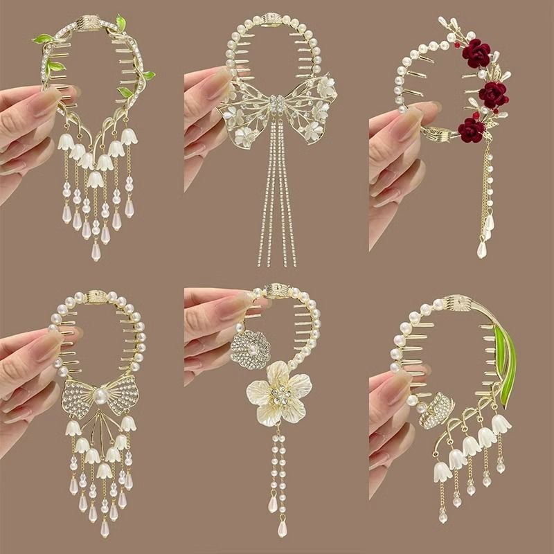 EKE Women’s Hair Clip Vintage Retro Back-Wear Elegant Hair Accessory with Fashion Texture
