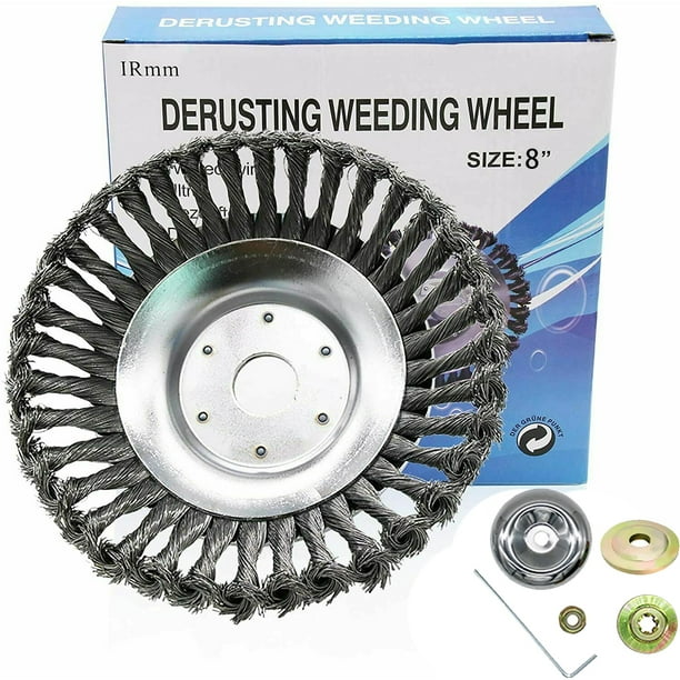 8 Inch Steel Wire Rotary Brush Cutter Trimmer Head Weed Blade Cutter