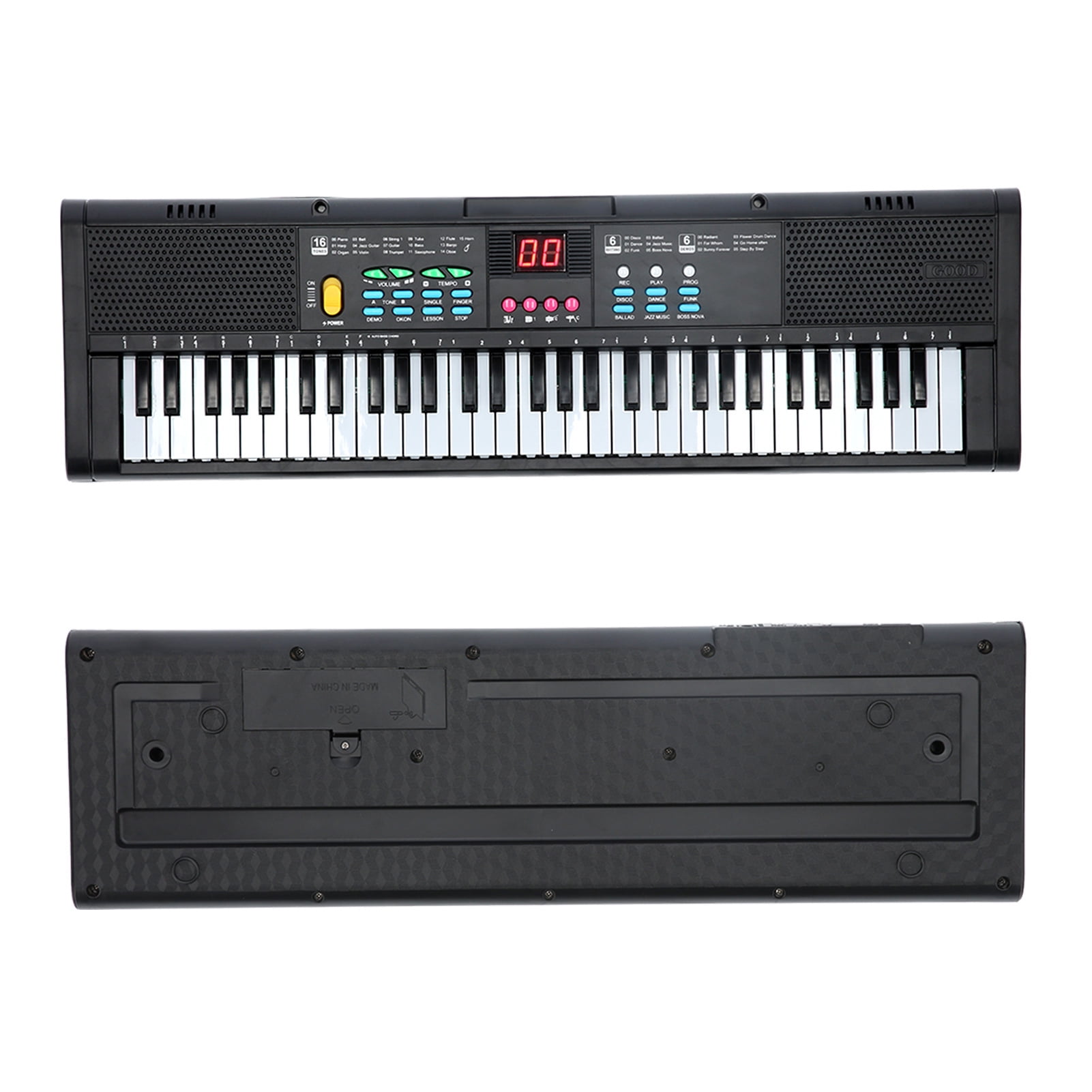 Electric Piano Instrument Keyboard Piano Instrument 61 Keys Electric Digital Multifunctional with Microphone MQ6186,Keyboard Piano