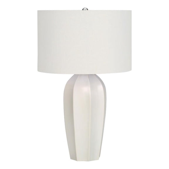 Pemberly Row 27"h Table Lamp - Cream Ceramic Base - Ivory Shade