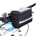 thumbnail image 1 of AQeqjD | Bolsa impermeable para manillar de bicicleta, cesta con pantalla táctil, nevera, bolsa frontal con malla (negro, 21,5 x 13,5 x 16,5 cm), 1 of 5