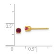 thumbnail image 3 of 14K Yellow Gold Earring Birthstone (02) February Women'S Crystal 3 mm, 3 of 3