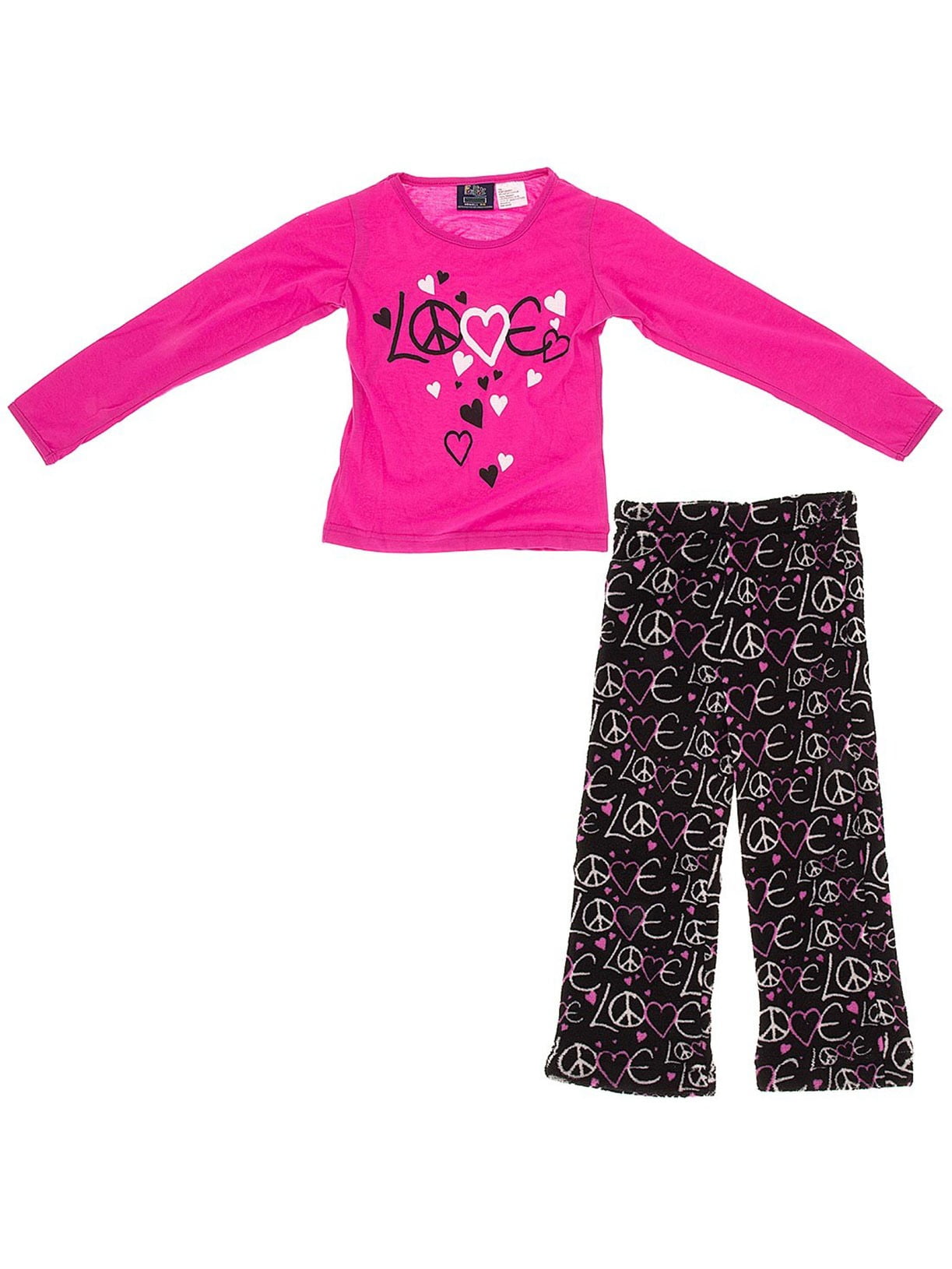 Fancy Girls Fancy Girlz Brand Girls Pink Love Pajamas